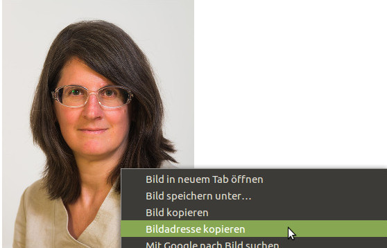 Bildadresse kopieren